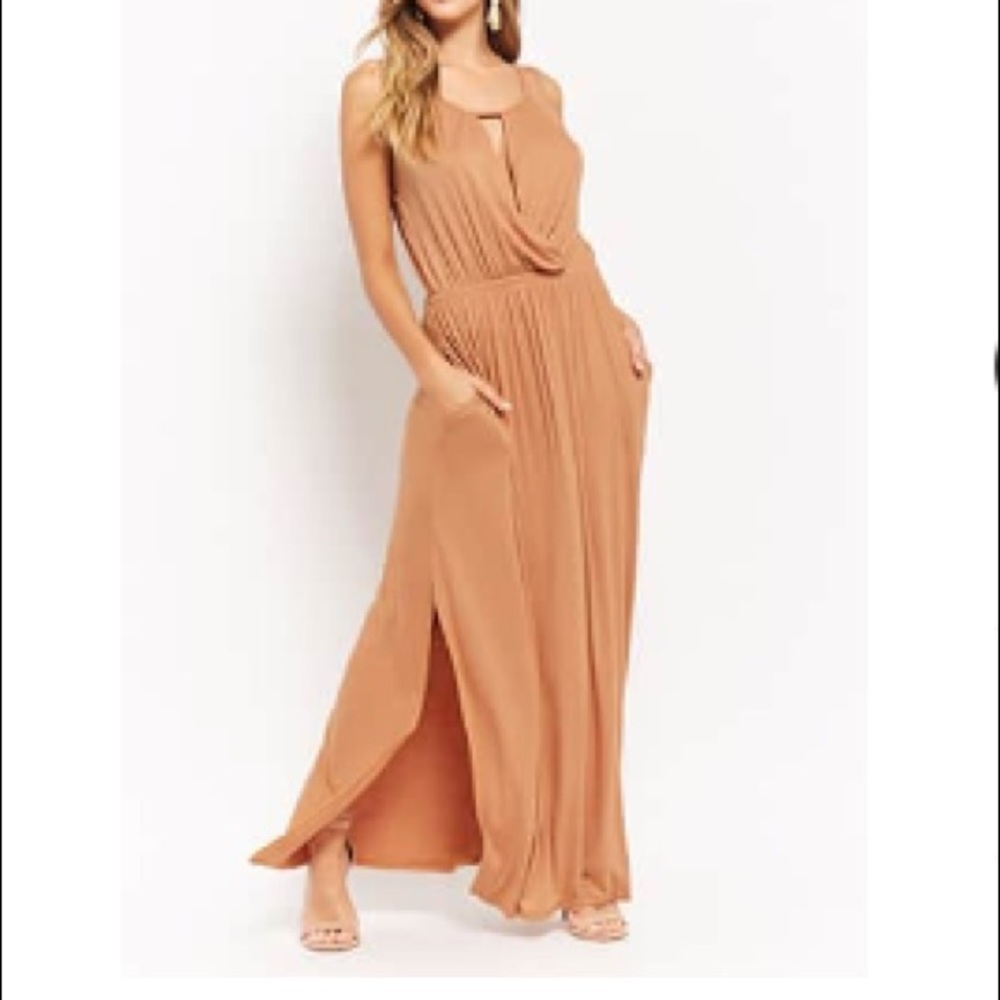 Love In {forever21} Camel Key Hole Maxi
